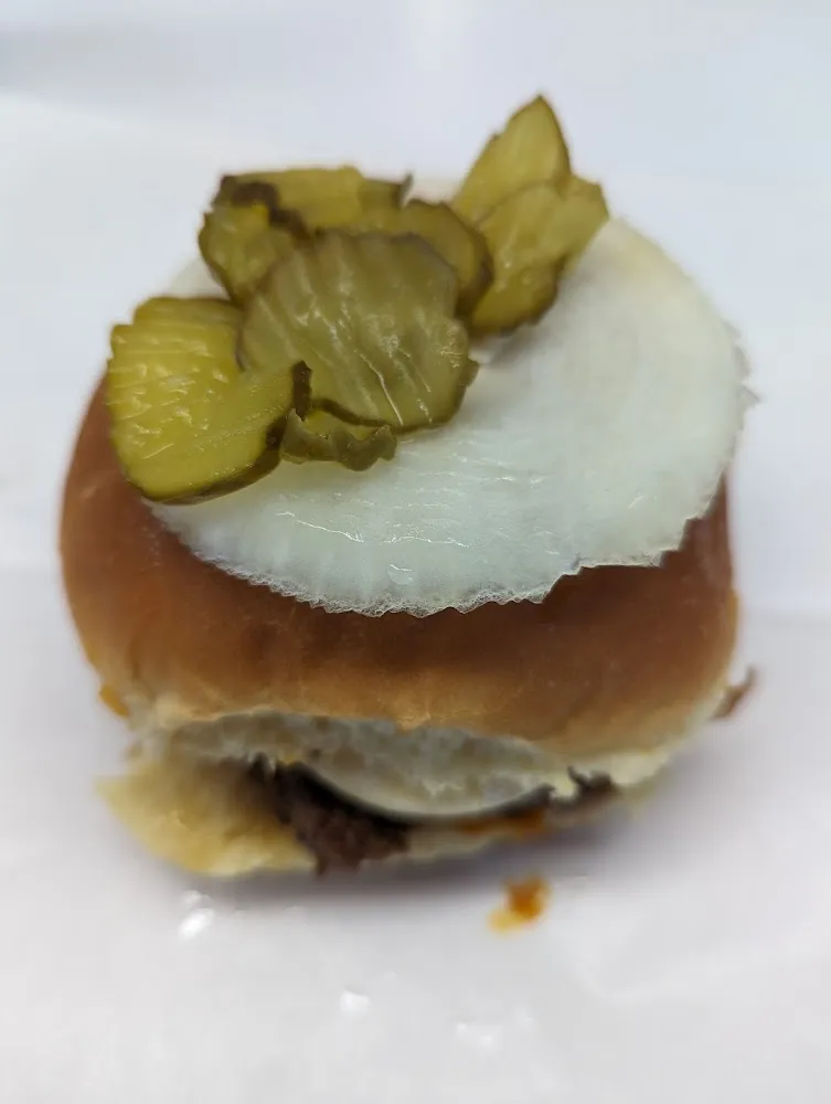 Burger Squeezes Fully Dressed and Added Egg