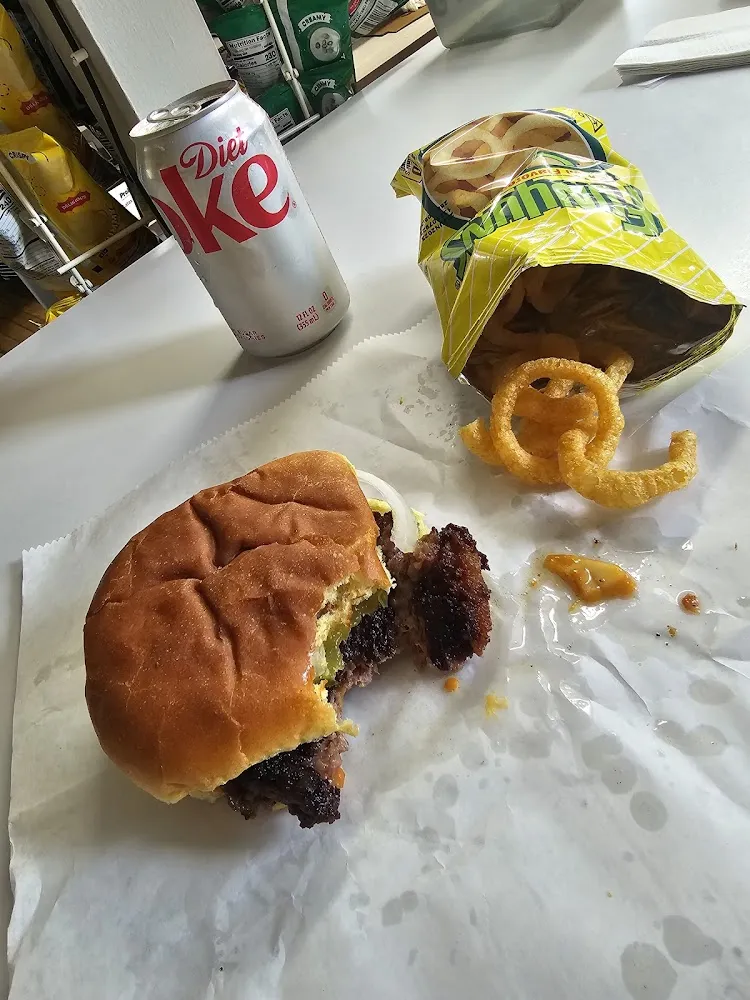 Burger with Dressing and Fixins'